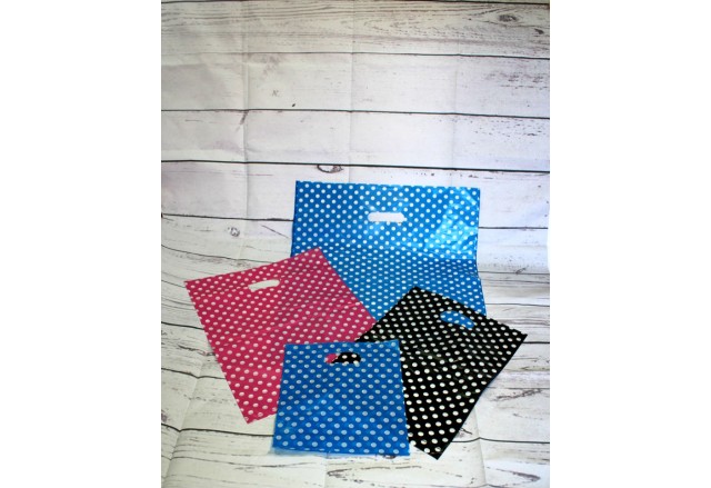 Plastic handles shopping bags - the Dots Collection Plastic handles shopping bags - the Dots Collection